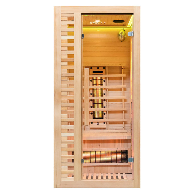 MO-RL1ST Infrared sauna with salt stone + tourmalines | Natural Wood | Elegant Minimalism