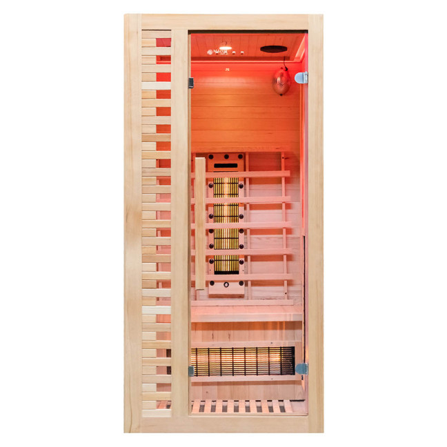 MO-RL1ST Infrared sauna with salt stone + tourmalines | Natural Wood | Elegant Minimalism