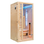 MO-RL1ST Infrared sauna with salt stone + tourmalines | Natural Wood | Elegant Minimalism