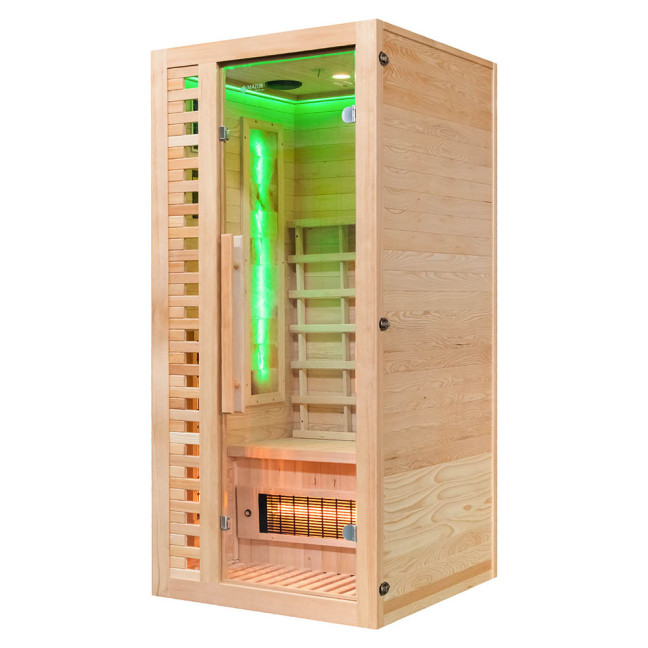 MO-RL1ST Infrared sauna with salt stone + tourmalines | Natural Wood | Elegant Minimalism