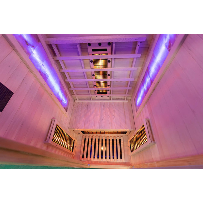 MO-RL1ST Infrared sauna with salt stone + tourmalines | Natural Wood | Elegant Minimalism