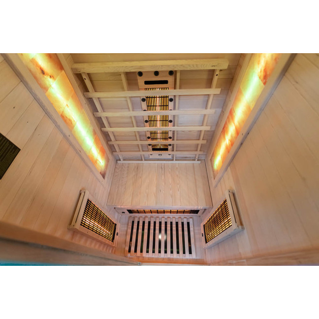 MO-RL1ST Infrared sauna with salt stone + tourmalines | Natural Wood | Elegant Minimalism