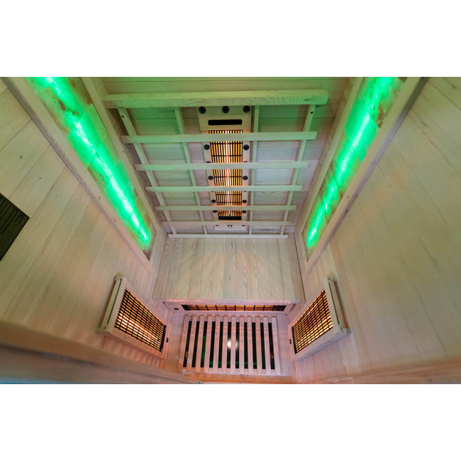 MO-RL1ST Infrared sauna with salt stone + tourmalines | Natural Wood | Elegant Minimalism