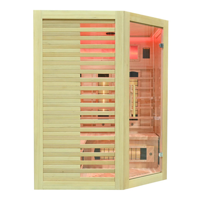 MO-RL3CS Infrared Sauna with Salt Stone | Wellness | Relax | SPA | For Family and Friends | Scandinavian Style