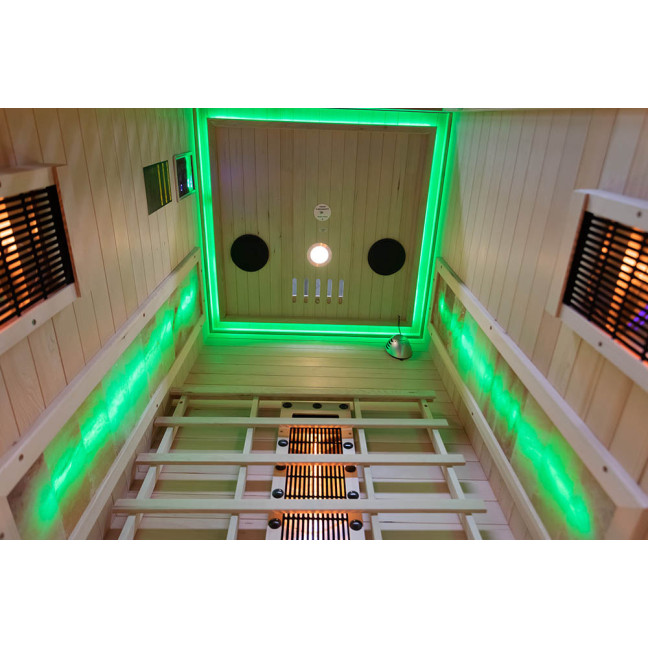 MO-RL1ST Infrared sauna with salt stone + tourmalines | Natural Wood | Elegant Minimalism