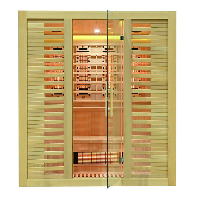 MO-RL4ST XL Infrared sauna with salt stone + tourmalines | Thermo Wood | Ready to Assemble