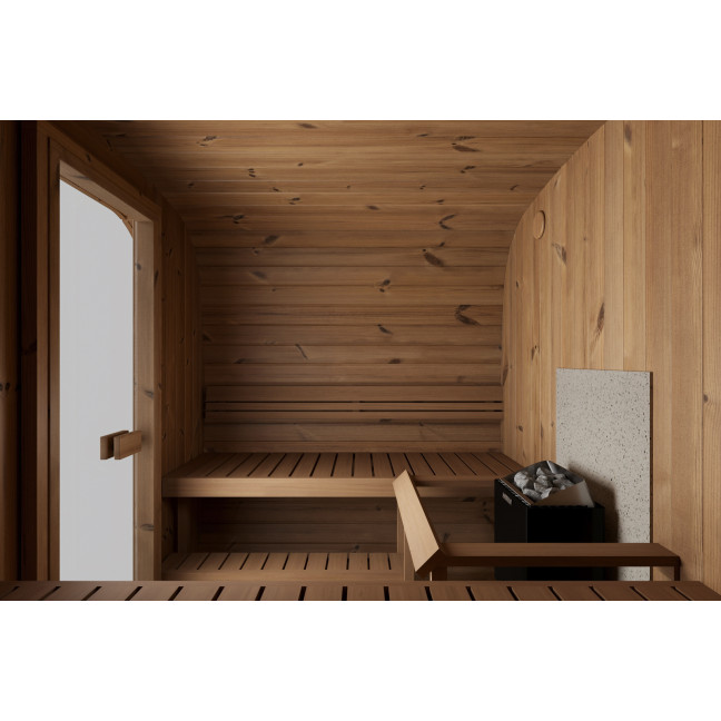Icon 220 XL Outdoor Sauna for 4 people / Electric or Wood Burning Heater Harvia / High Quality Heat Treated Scandinavian Spruce