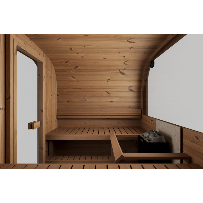 Icon 220 XL Outdoor Sauna for 4 people / Electric or Wood Burning Heater Harvia / High Quality Heat Treated Scandinavian Spruce