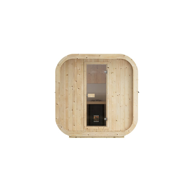 Icon 200 S Outdoor Sauna For 4 Persons / Electric or Wood-Fired Harvia Stove / High-Quality Scandinavian Spruce (Thermowood)