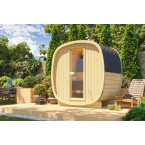 Outdoor sauna Uku 130 for 3-4 persons / Electric heating only / High-quality Nordic spruce (Pine Thermal Wood)
