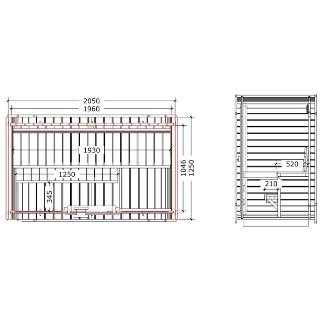 Outdoor Sauna Icon Easter Limited Black Edition  2-3 people / Electric heating only / High-quality Thermowood wall