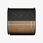 Icon 220 XL Outdoor Sauna (Full Glass Front Wall) for 4 people / Electric or Wood Burning Heater Harvia / Scandinavian Spruce