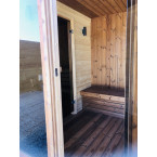 Klaar outdoor sauna for 4-6 persons / Electric heating only / High-quality Nordic spruce ( pine thermal wood) | Wellness