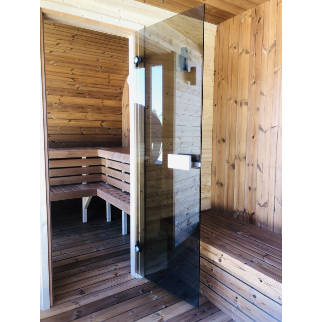 Klaar outdoor sauna for 4-6 persons / Electric heating only / High-quality Nordic spruce ( pine thermal wood) | Wellness