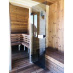 Klaar outdoor sauna for 4-6 persons / Electric heating only / High-quality Nordic spruce ( pine thermal wood) | Wellness