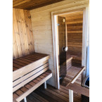 Klaar outdoor sauna for 4-6 persons / Electric heating only / High-quality Nordic spruce ( pine thermal wood) | Wellness