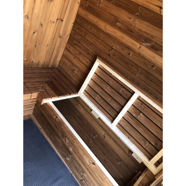 Klaar outdoor sauna for 4-6 persons / Electric heating only / High-quality Nordic spruce ( pine thermal wood) | Wellness