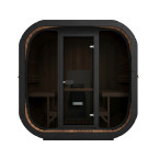 Icon 220 XL Outdoor Sauna (Full Glass Front Wall) for 4 people / Electric or Wood Burning Heater Harvia