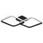 Decorative lamp 2 squares 42W black + remote control