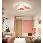 LAMPA DZIECIĘCA LED SUFIT RÓŻOWE CHMURKI 58W + PILOT DL-I03