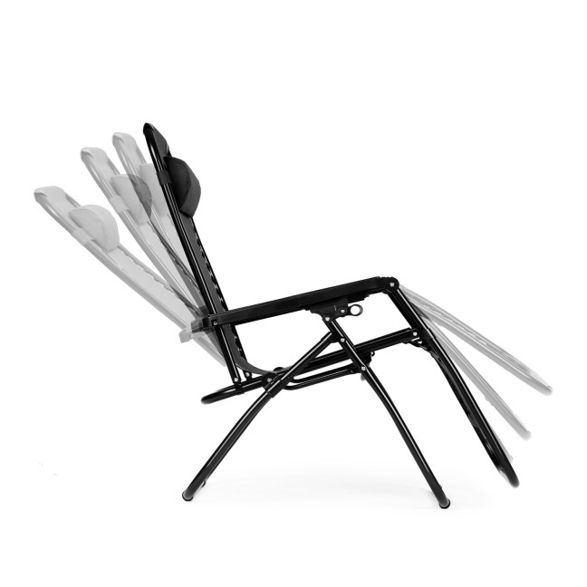 Zero Gravity Beach Garden Lounger Chair | Adjustable backrest for patio or balcony Beige/Black/Blue/Grey