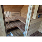 Oval Sauna Frodo 300 Outdoor for 8 people / Electric or Wood Burning Harvia Stove / High Quality Heat Treated Scandinavian