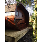 Oval Classic Garden Sauna for 5 people / Electric or Wood Burning Harvia Stove / High Quality Heat Treated Scandinavian Spruce