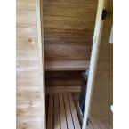 Oval Classic Garden Sauna for 5 people / Electric or Wood Burning Harvia Stove / High Quality Heat Treated Scandinavian Spruce