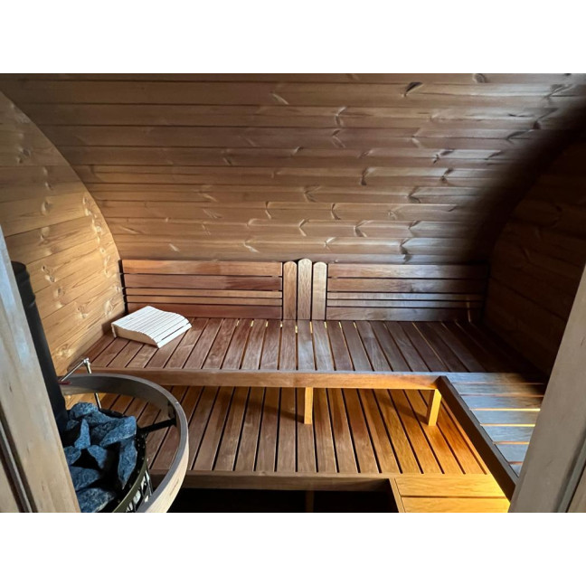 Oval Sauna Frodo 500 Outdoor for 8 people / Electric or Wood Burning Harvia Stove / High Quality Heat Scandinavian