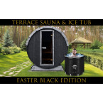 Outdoor Terrace Sauna / Harvia Electric Stove or WIFI Stove / High Quality Scandinavian Spruce (Thermowood) | Wellness