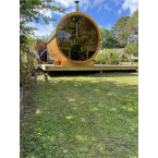 Barrel Sauna Garden Sauna 250 4-person / Electric or Wood-Burning Harvia Stove  / High Quality Scandinavian Spruce