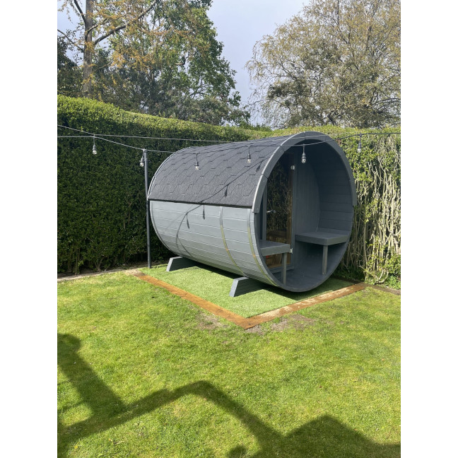 Barrel Sauna Garden Sauna 250 4-person / Electric or Wood-Burning Harvia Stove  / High Quality Scandinavian Spruce