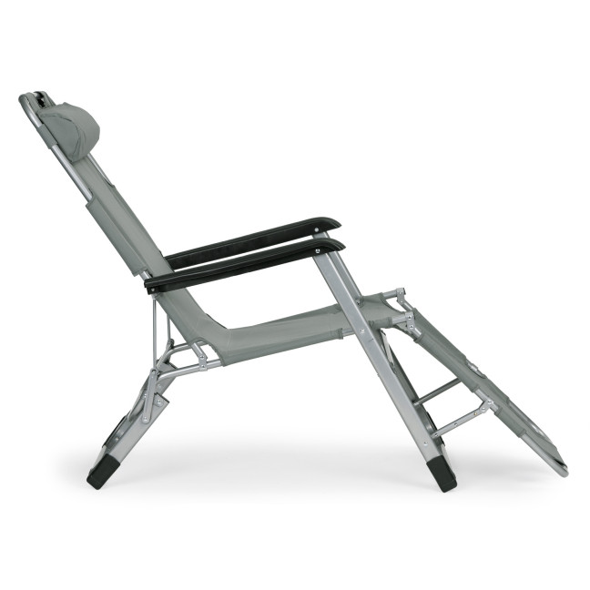 Beach Chair 2-in-1 Garden Lounge Chair | Folding lounge chair for balcony or patio Beige/Black/Blue/Grey |  garden chair,