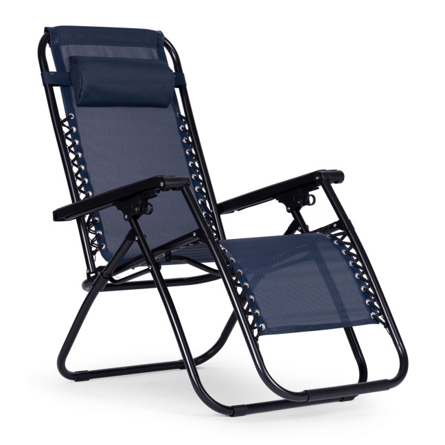 Zero Gravity Beach Garden Lounger Chair | Adjustable backrest for patio or balcony Beige/Black/Blue/Grey | Comfortable chair