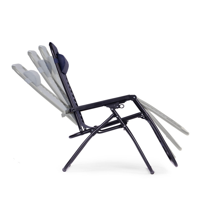 Zero Gravity Beach Garden Lounger Chair | Adjustable backrest for patio or balcony Beige/Black/Blue/Grey | Comfortable chair