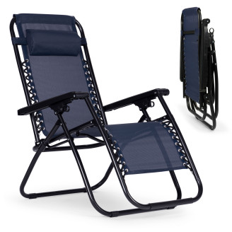 Zero Gravity Beach Garden Lounger Chair | Adjustable backrest for patio or balcony Beige/Black/Blue/Grey | Comfortable chair