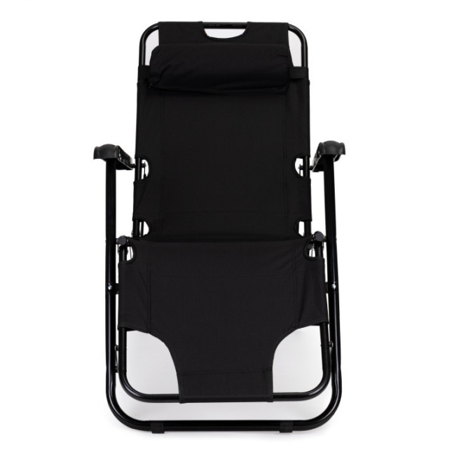 Garden Lounger with Headrest | Folding beach lounger for balcony or patio Green/Black/Blue/Beige | Garden furniture