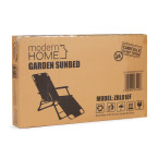 Beach Chair 2-in-1 Garden Lounge Chair | Folding lounge chair for balcony or patio Beige/Black/Blue/Grey | garden chair