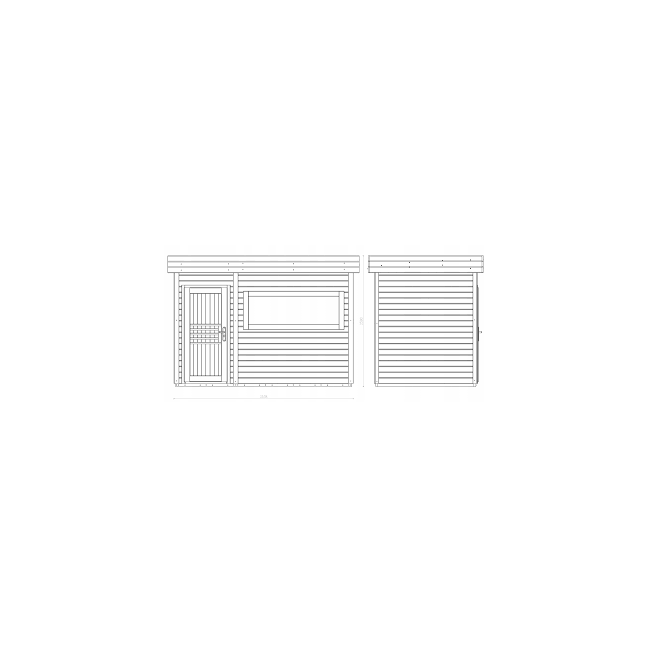 High Quality Finnish Garden Garden Sauna Dry 350x200 cm | Wellness | Relax | SPA | Ready to Assemble | Elegant Minimalism
