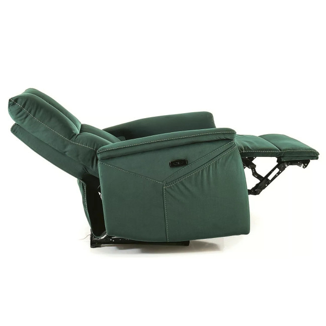 Neptun M Velvet chair with massage function - Green