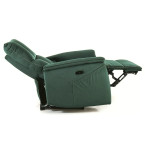 Neptun M Velvet chair with massage function - Green
