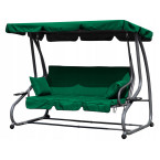 MultiGarden Green Folding 3-Person Garden Swing with Cushions | Garden furniture, relaxation, modern style