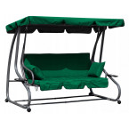 MultiGarden Green Folding 3-Person Garden Swing with Cushions | Garden furniture, relaxation, modern style