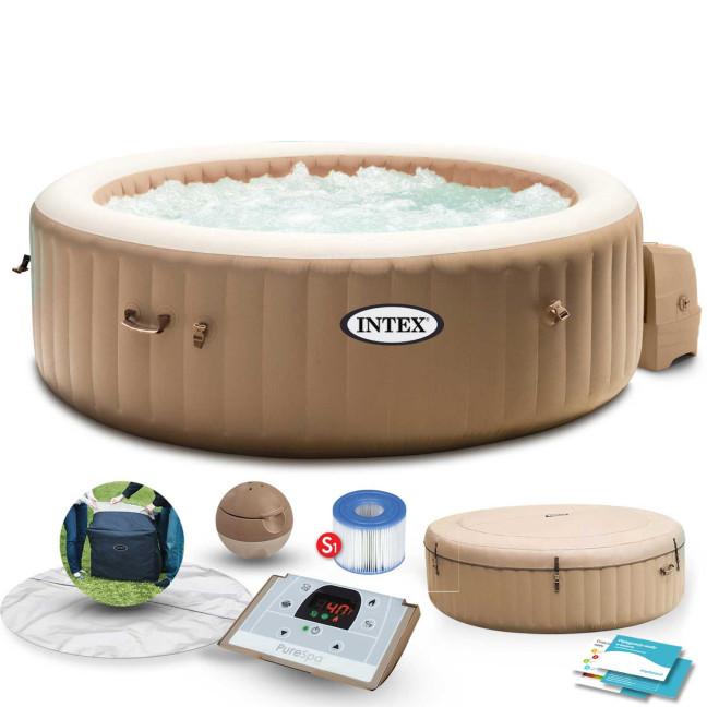 Spacious jacuzzi for 4 people - INFLATABLE SPA 196 × 71 CM INTEX 28426