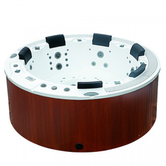 Crown Christi Spa Ø 245 × 98 cm — 6-seater round jacuzzi with Bluetooth sound