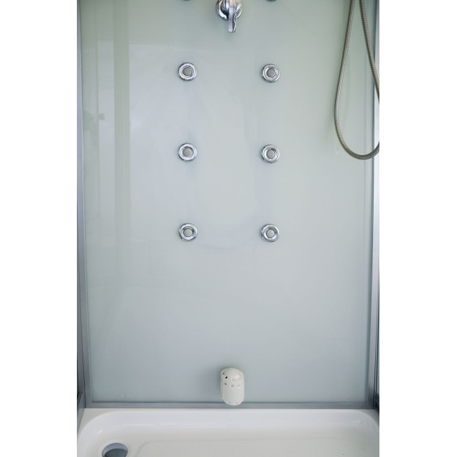 MO-1751W RIGHT TRIO, dry sauna, steam sauna and shower cabin 180X110X223CM | Ready to Assemble | Luxury Relaxation