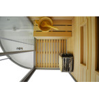 MO-1751W RIGHT TRIO, dry sauna, steam sauna and shower cabin 180X110X223CM | Ready to Assemble | Luxury Relaxation