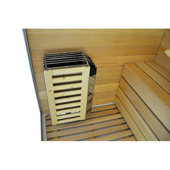 MO-1751W RIGHT TRIO, dry sauna, steam sauna and shower cabin 180X110X223CM | Ready to Assemble | Luxury Relaxation