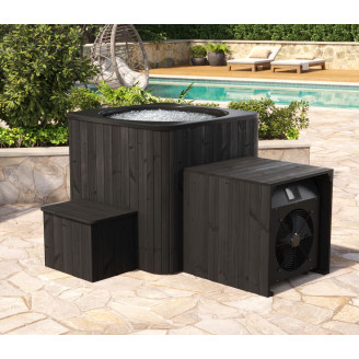Icon Ice-Tub Ø 101.5 × 105 cm — single-seat thermowood cold-plunge barrel