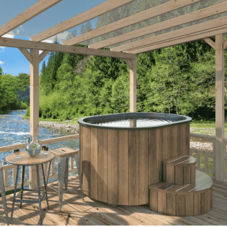 Ofuro Cold-Plunge 190 × 120 × 97 cm — thermowood ice-bath for Wim Hof-style recovery